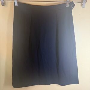 VTG St. John Santana‎ Knit Wool Mid Length Vintage Navy Skirt Size 6 Career Wear